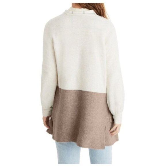 Madewell Kent Colorblock Cozy Yarn Wool Open Front Cardigan Sweater XS - Picture 3 of 6